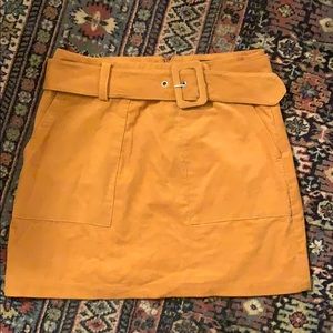 Yellow Corduroy mini skirt